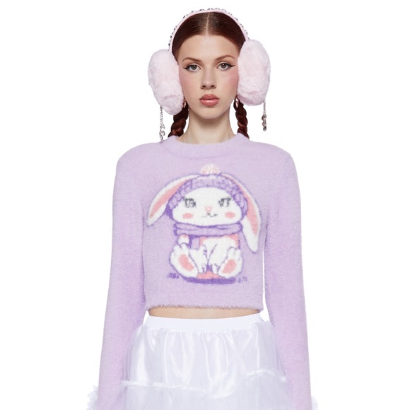 Sugar Thrillz Lavender Sweater - Picture 1 of 4
